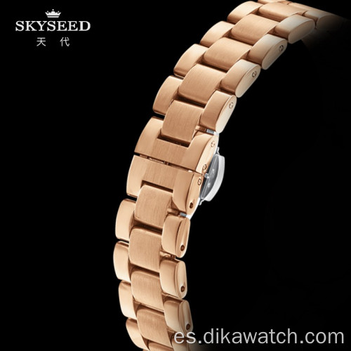 SKYSEED dial diamante oro reloj femenino cuarzo impermeable